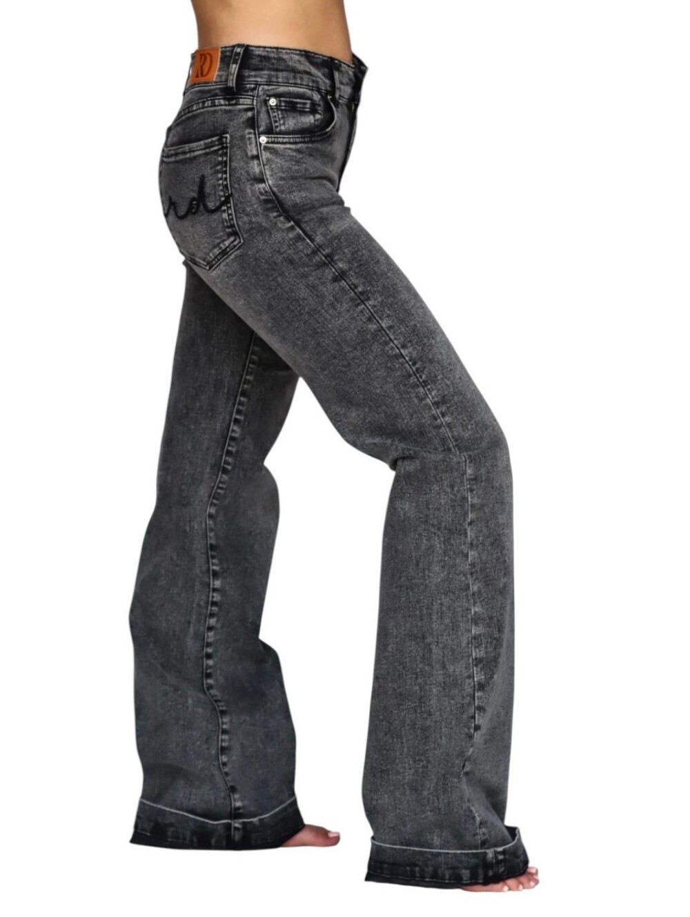 RANCH DRESS'N Fallon Taylor "Smoke" Signature washed trouser jeans XS 00-0 EUC